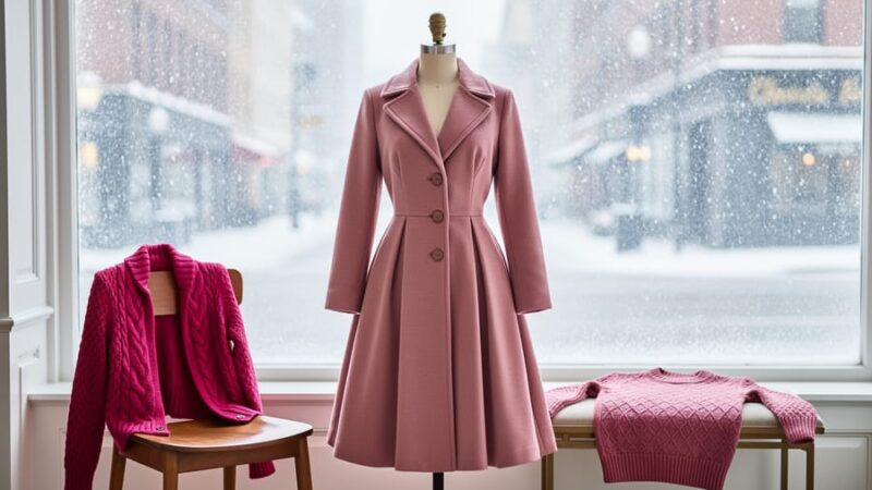 12 Pink Winter Fashion Pieces to Bring Retro Glamour to Cold-Weather Pinup Style